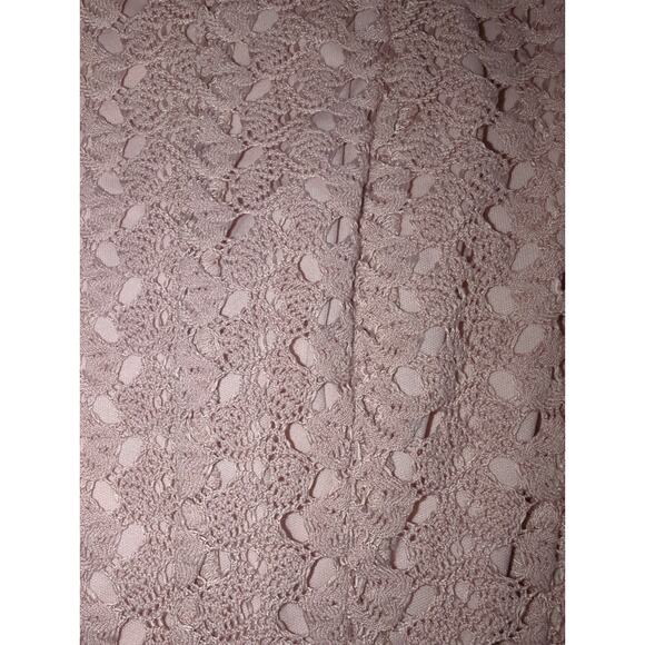 Rabbit Rabbit Rabbit Designs Crochet Overlay Dusty Pink Dress 3/4 Slv Fit Size S - Picture 3 of 6